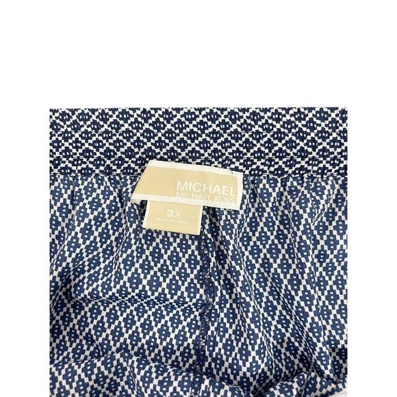 Michael Michael Kors Blue Pattern Wide Leg Beach Pants Womens Plus Size 3XL - Picture 4 of 8